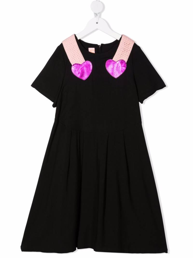 WAUW CAPOW by BANGBANG Double Heart A-line dress - Black von WAUW CAPOW by BANGBANG