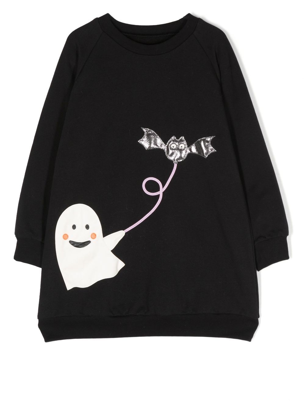 WAUW CAPOW by BANGBANG Happy Ghost cotton jumper dress - Grey von WAUW CAPOW by BANGBANG