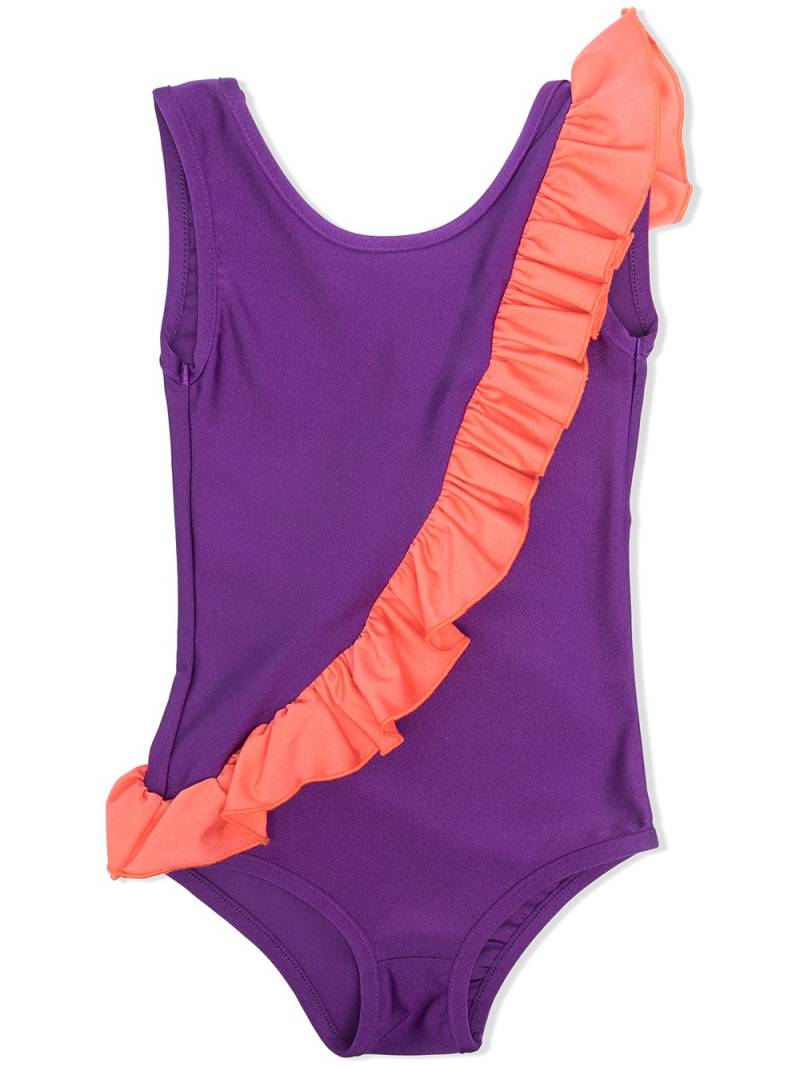 WAUW CAPOW by BANGBANG India contrast ruffle swimsuit - Purple von WAUW CAPOW by BANGBANG