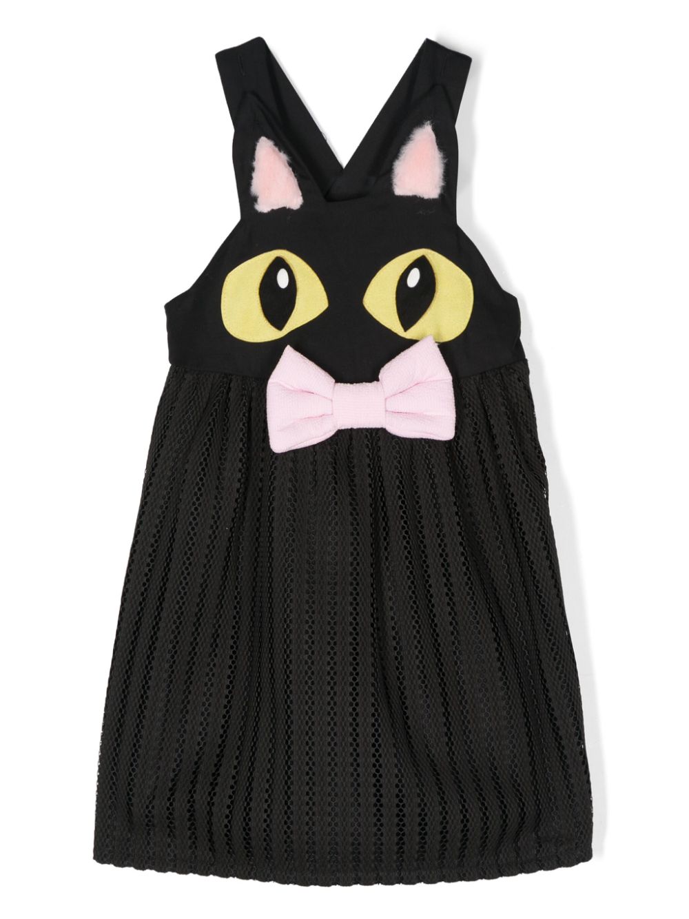 WAUW CAPOW by BANGBANG Maisy cat-appliqué dress - Black von WAUW CAPOW by BANGBANG