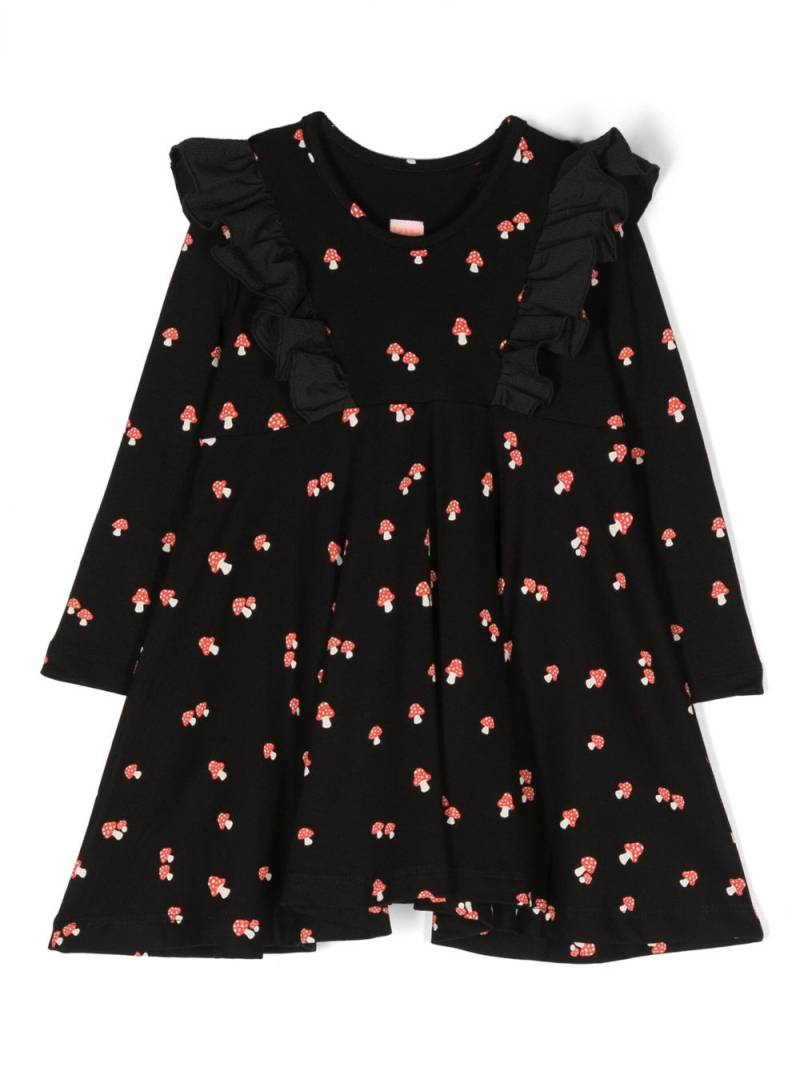 WAUW CAPOW by BANGBANG Maya Mushroom stretch-cotton dress - Black von WAUW CAPOW by BANGBANG