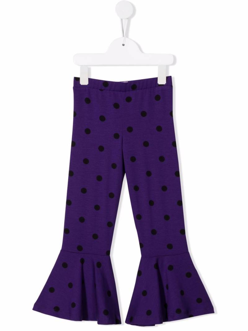 WAUW CAPOW by BANGBANG Move peplum-hem trousers - Purple von WAUW CAPOW by BANGBANG