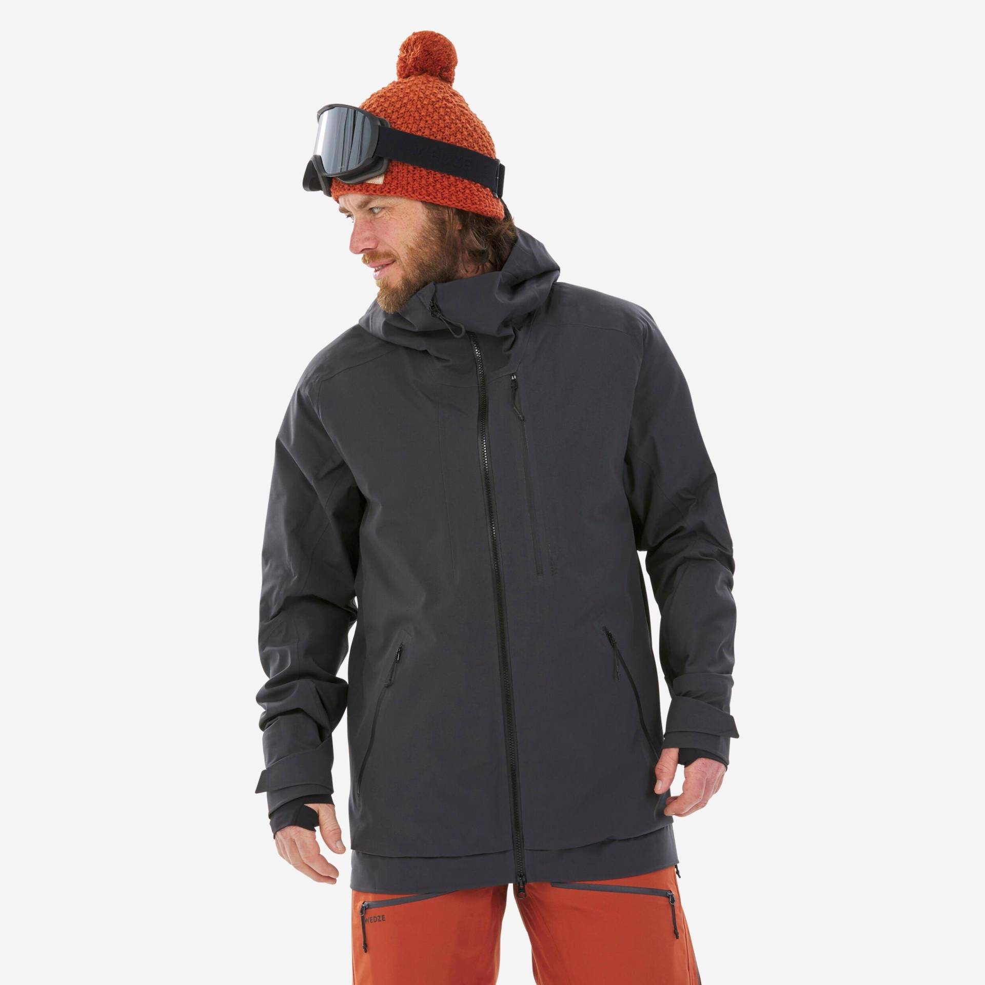 Skijacke Freeride Fr500 Herren Padding Herren Taubengrau S von WEDZE