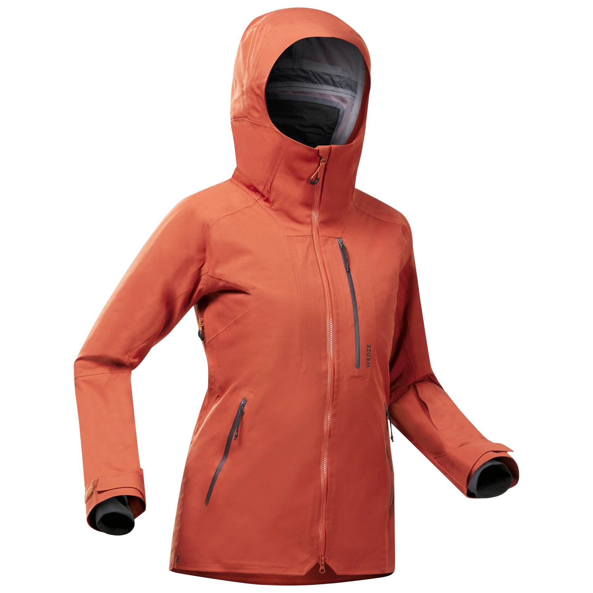 Skijacke Freeride - Fr 500 Damen Braun Medium XS von WEDZE