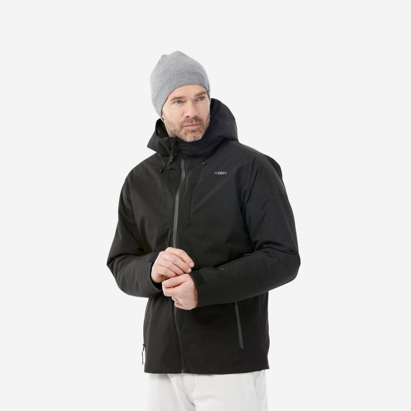 Skijacke Piste Warm 500 Herren Schwarz Leicht 3XL von WEDZE