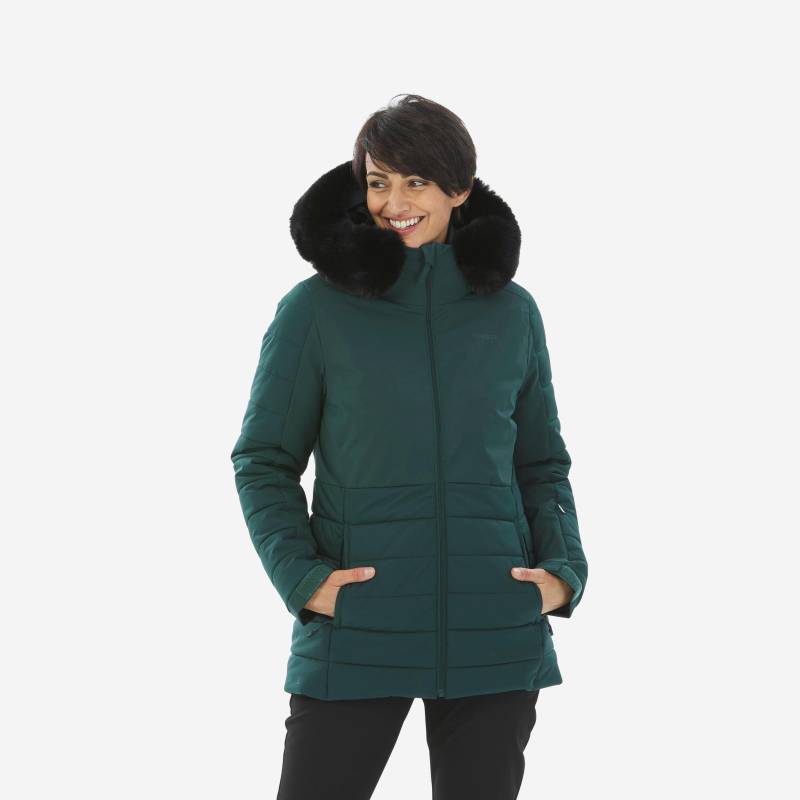 Skijacke Warm Mittlere Länge - 100 Damen Ocker XL von WEDZE