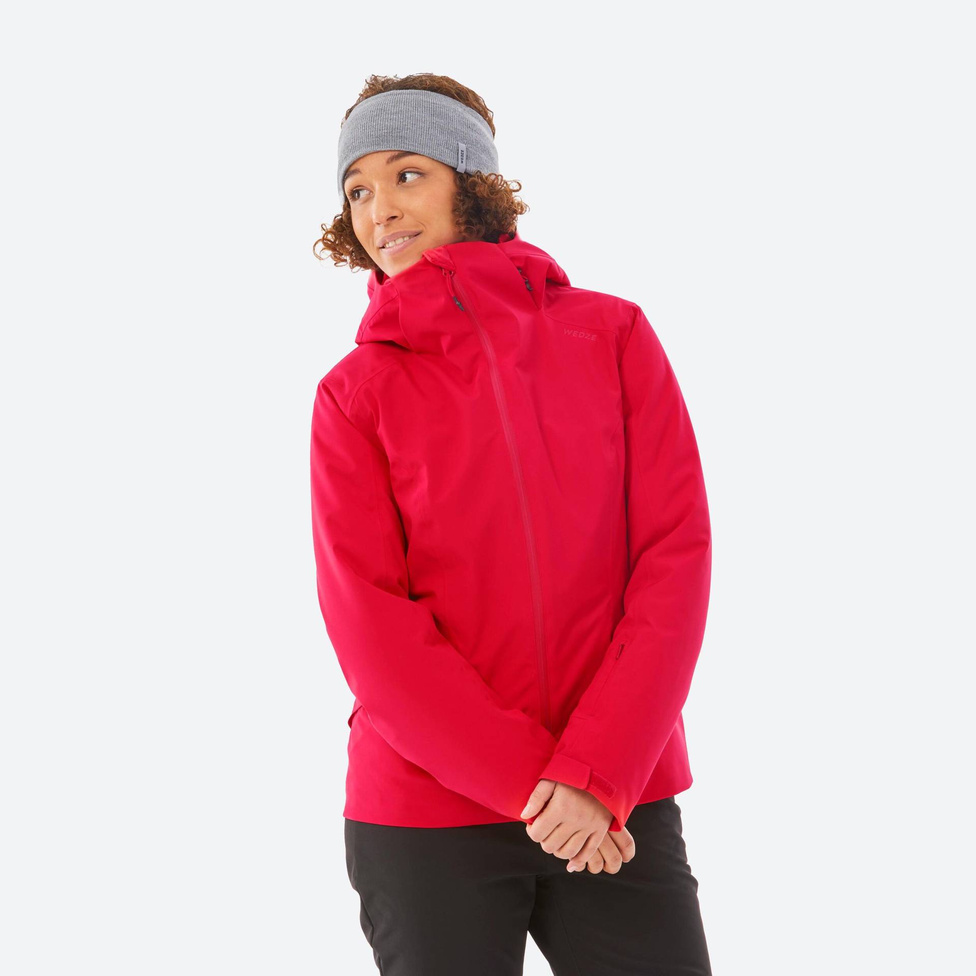 Skijacke Warm Piste - 500 Damen Dunkelrot XS von WEDZE