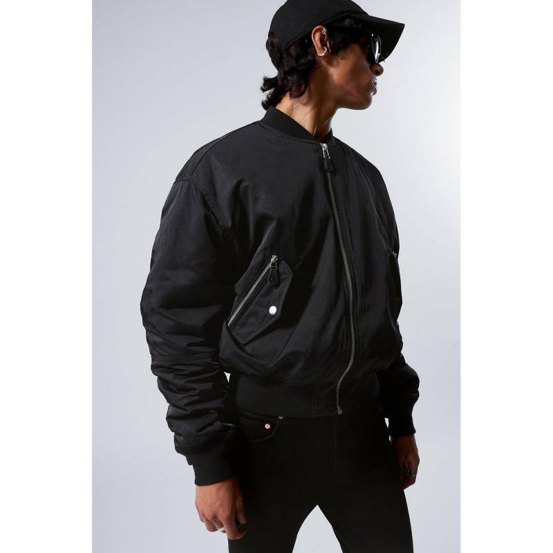 Bomberjacke Mit Knöpfen Herren Black L von WEEKDAY