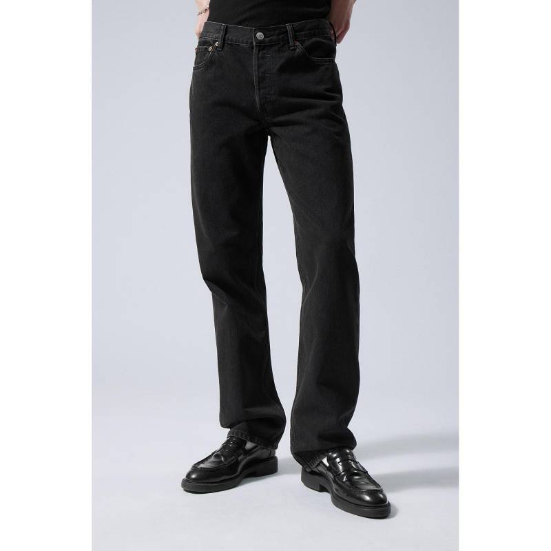 Jeans, Regular Fit Herren Black L32/W31 von WEEKDAY