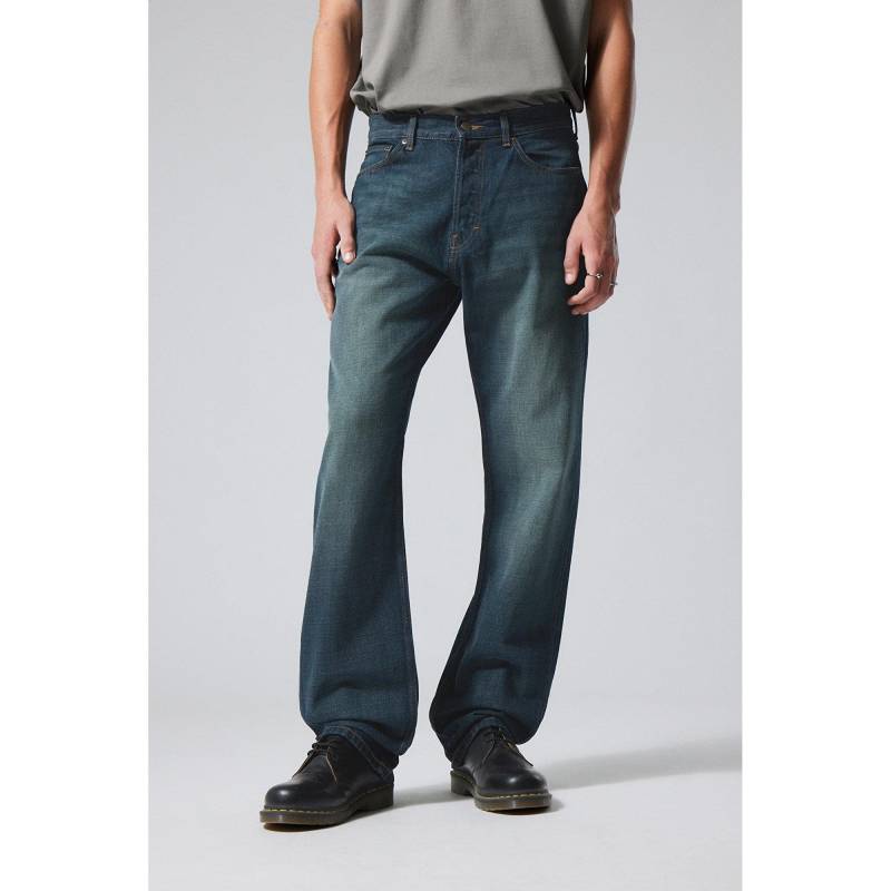 Jeans, Regular Fit Herren Blau L30/W32 von WEEKDAY