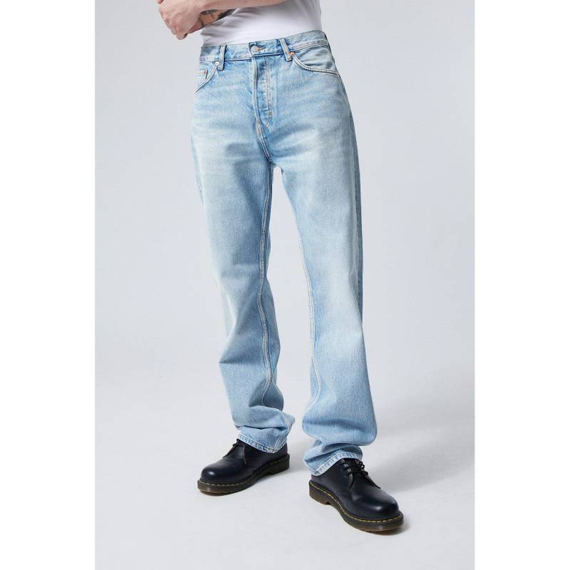 Jeans, Regular Fit Herren Blau L32/W29 von WEEKDAY