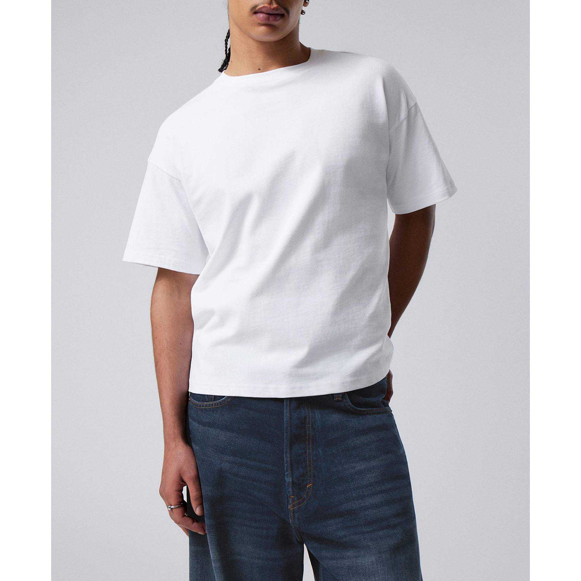 T-shirt Herren Weiss L von WEEKDAY