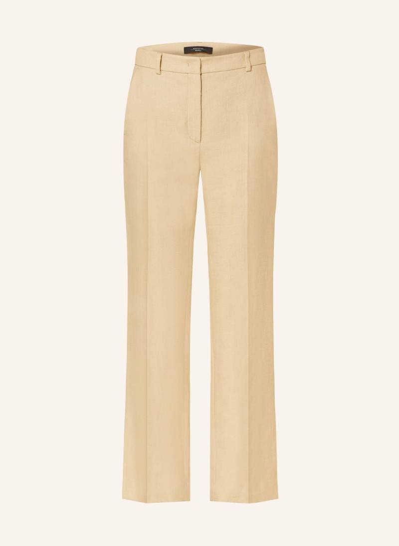 Weekend Max Mara Hose Agape Mit Leinen beige von WEEKEND Max Mara