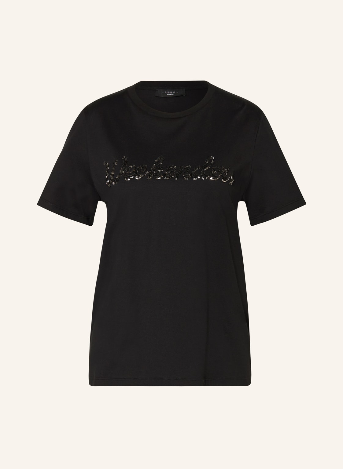 Weekend Max Mara T-Shirt Vello Mit Pailletten schwarz von WEEKEND Max Mara