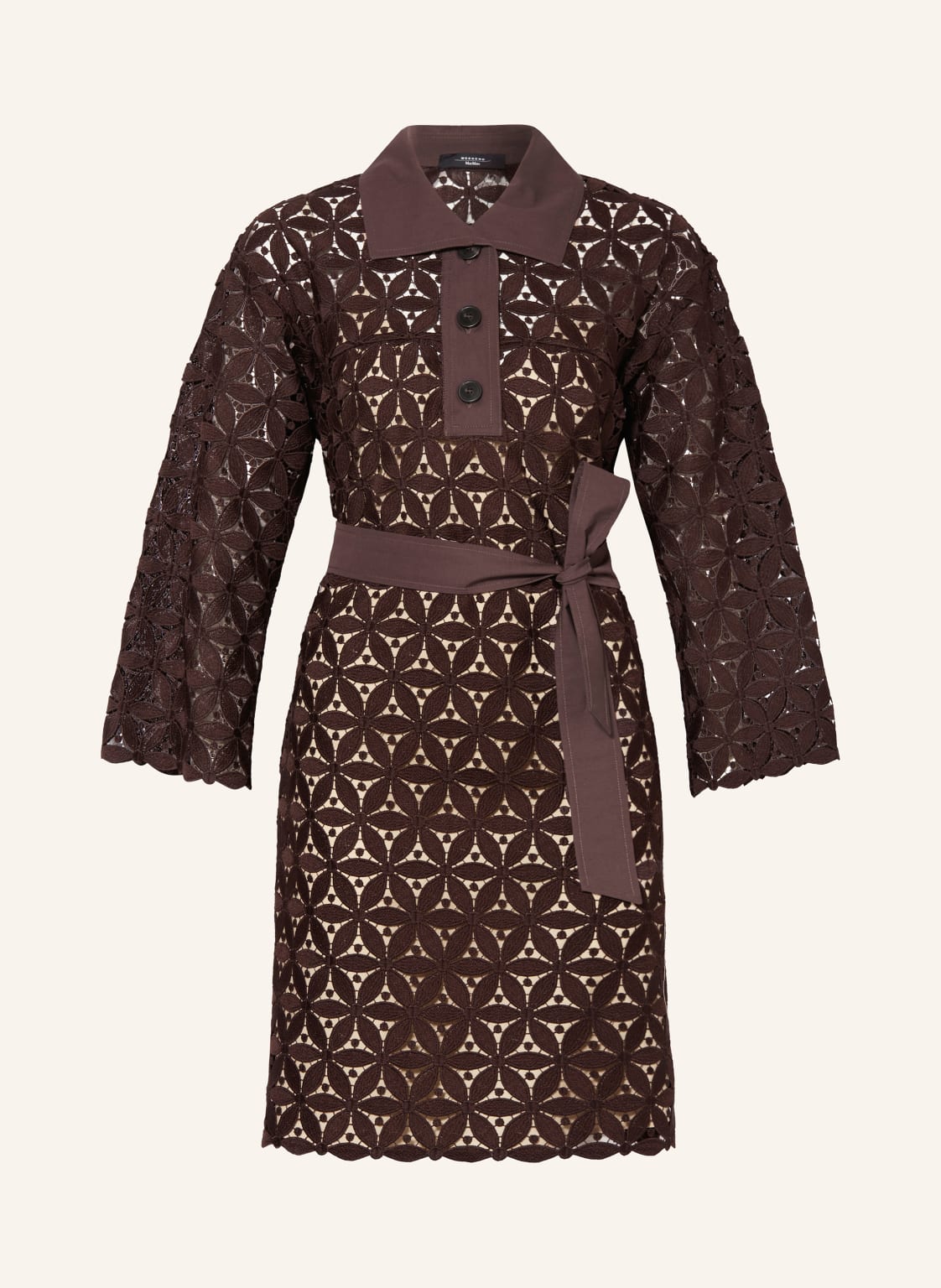 Weekend Max Mara Kleid Affori Aus Lochspitze braun von WEEKEND Max Mara