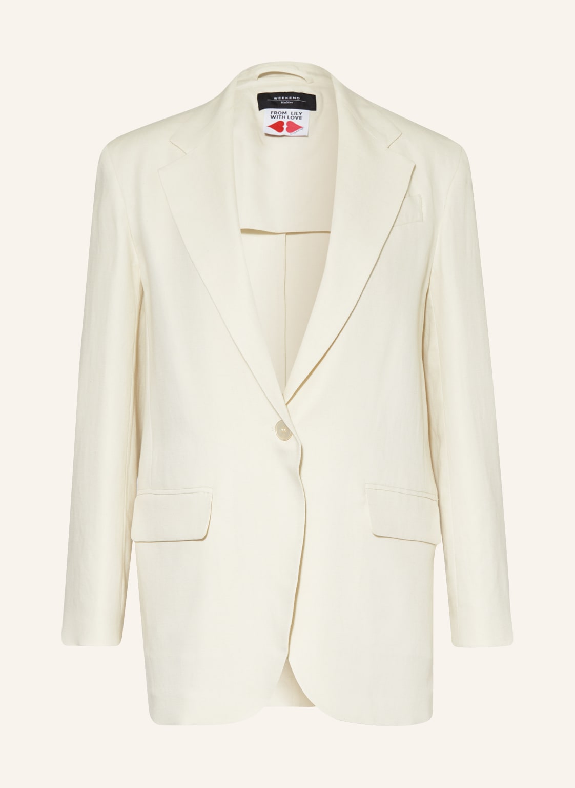 Weekend Max Mara Longblazer Papaile Mit Leinen weiss von WEEKEND Max Mara