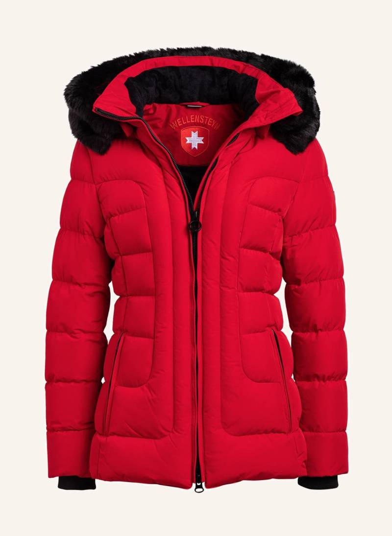 Wellensteyn Steppjacke Belvitesse Mit Abnehmbarem Kunstfell rot von WELLENSTEYN