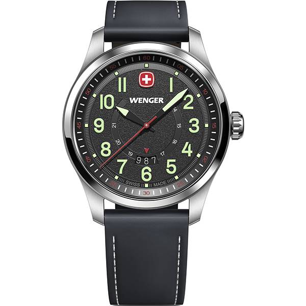 WENGER Terragraph Edelstahl Herrenuhr mit Datum, schwarz WENGER Terragraph Edelstahl Herrenuhr mit Datum, schwarz von WENGER