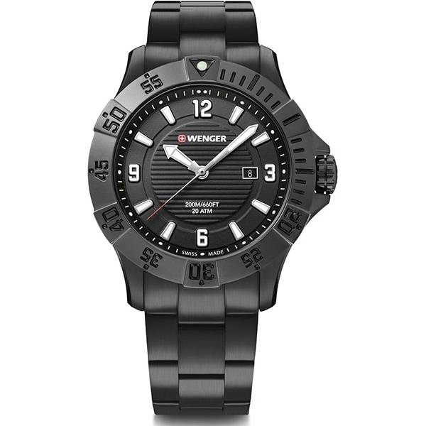 WENGER Seaforce 43, Taucheruhr Edelstahl schwarz von WENGER