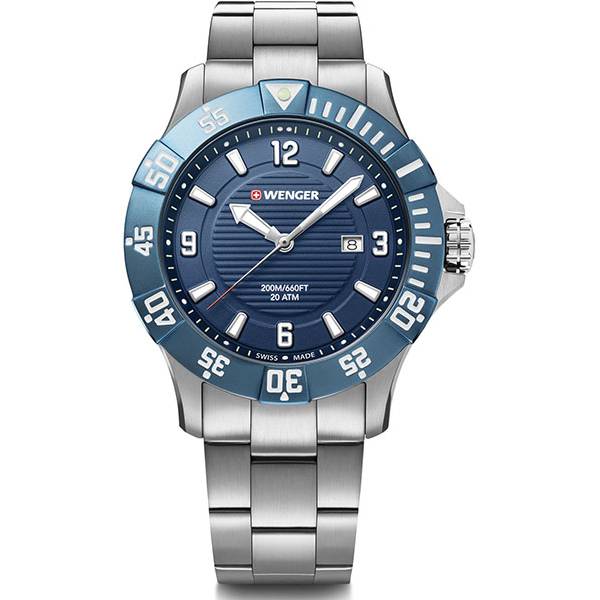 WENGER Seaforce 43, Taucheruhr Edelstahl blau von WENGER