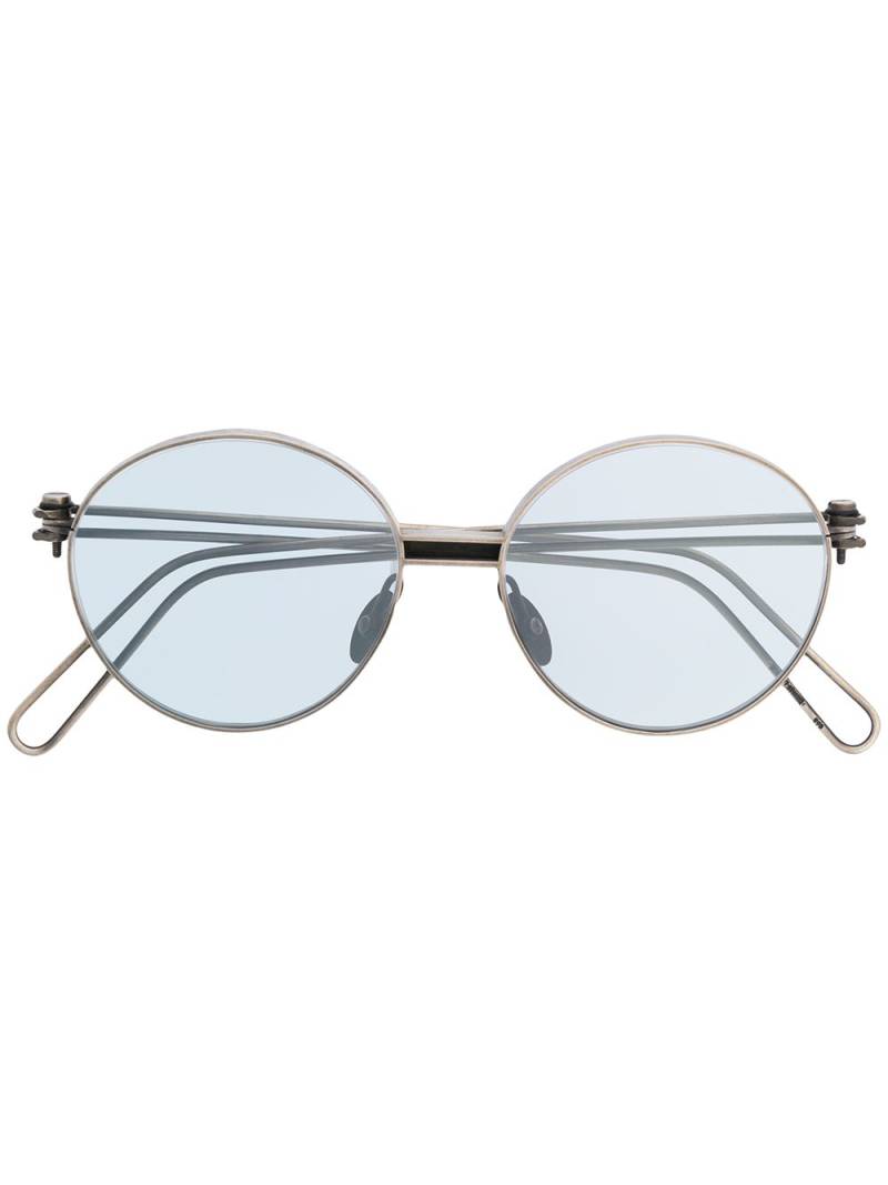 WERKSTATT:MÜNCHEN distressed-effect round frame sunglasses - Silver von WERKSTATT:MÜNCHEN