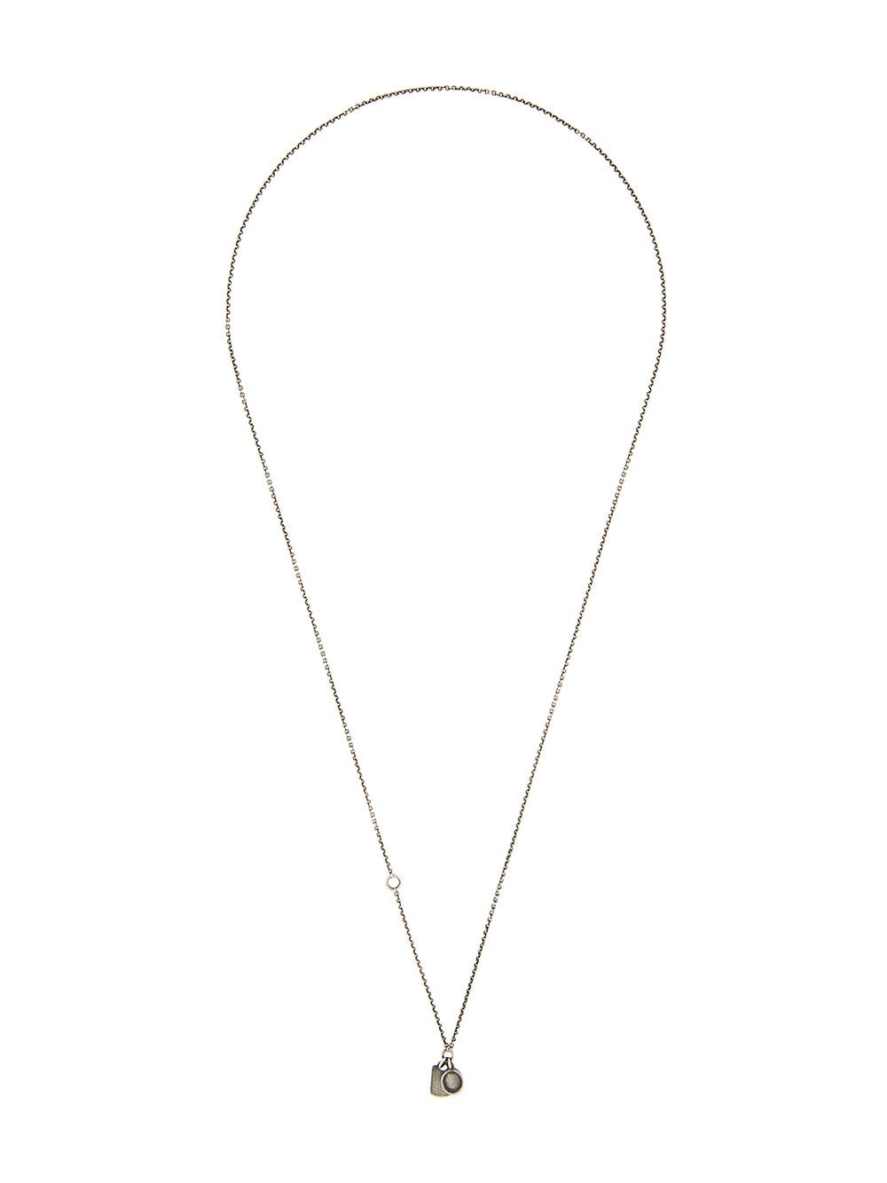 WERKSTATT:MÜNCHEN double tag chain necklace - Metallic von WERKSTATT:MÜNCHEN