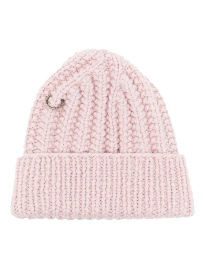 WERKSTATT:MÜNCHEN ring-detail ribbed beanie - Pink von WERKSTATT:MÜNCHEN