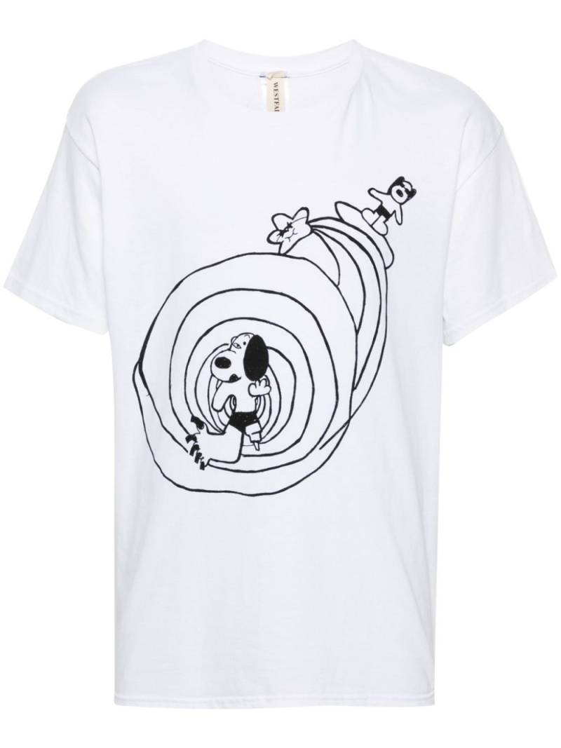 WESTFALL Spiral Snoopy T-shirt - White von WESTFALL