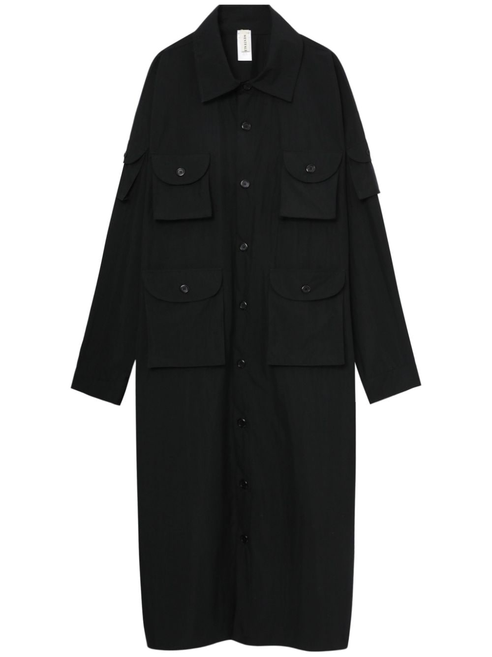 WESTFALL button-down long coat - Black von WESTFALL