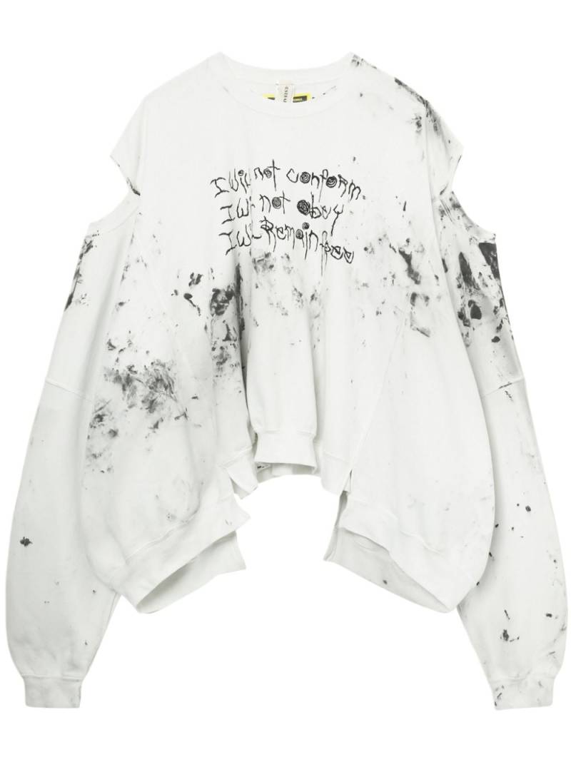 WESTFALL distressed-effect sweatshirt - White von WESTFALL