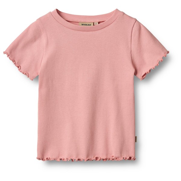 WHEAT - Kid's Rib T-Shirt S/S Alicia - T-Shirt Gr 128 rosa von WHEAT