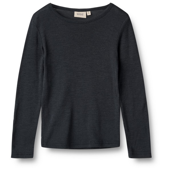 WHEAT - Kid's Wool T-Shirt L/S Alfie - Merinounterwäsche Gr 140 - 10 Years schwarz von WHEAT