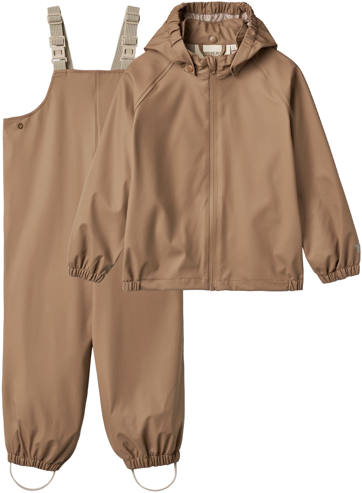 WHEAT Regenjacke »Rainwear Charlie«, (Set, 2 St.), mit Kapuze, wasserdicht, mit Reflektoren und passender Latzhose von WHEAT