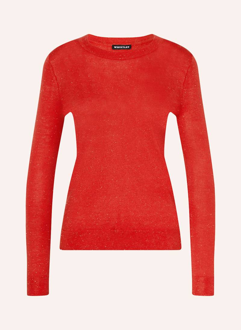 Whistles Pullover Annie Mit Glitzergarn rot von WHISTLES