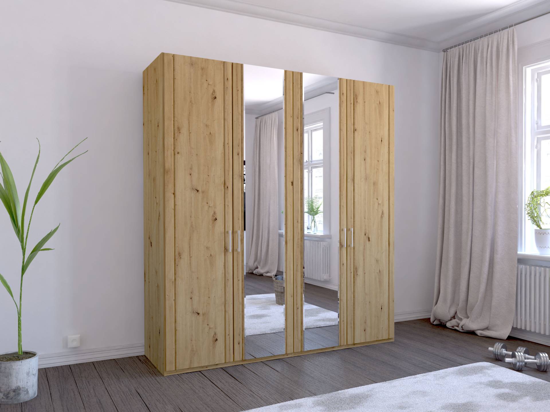 WIEMANN Drehtürenschrank »Mainau«, mit Holz- und Spiegeltüren WIEMANN Drehtürenschrank »Mainau«, mit Holz- und Spiegeltüren von WIEMANN