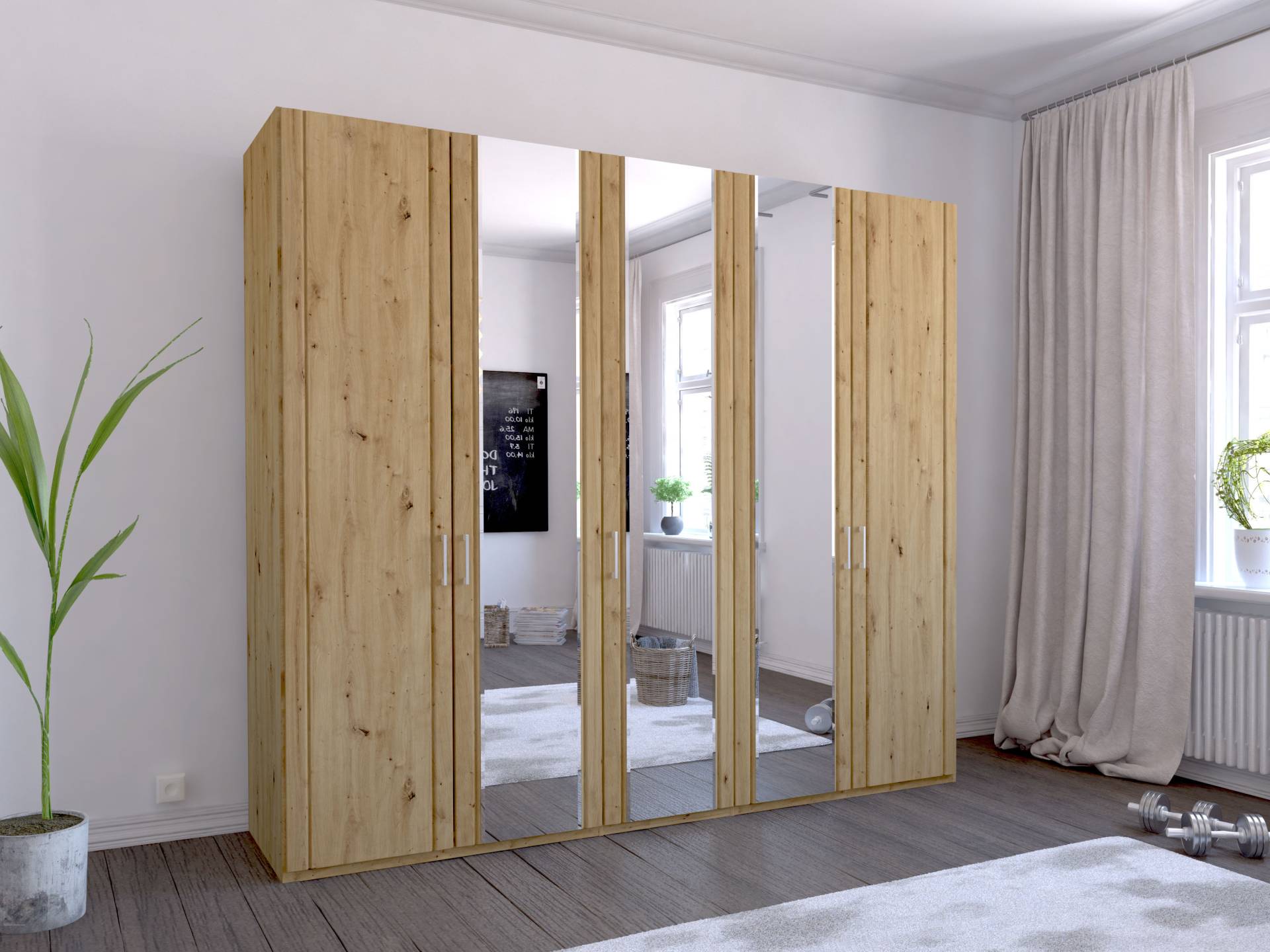 WIEMANN Drehtürenschrank »Mainau«, mit Holz- und Spiegeltüren WIEMANN Drehtürenschrank »Mainau«, mit Holz- und Spiegeltüren von WIEMANN
