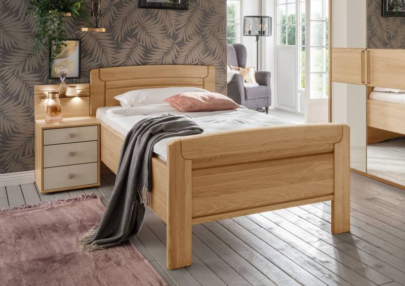 WIEMANN Holzbett »Kiruna, schöner Landhausstil, Made in Germany«, 4-fache Liegenhöhenverstellung, in vielen Breiten erhältlich von WIEMANN