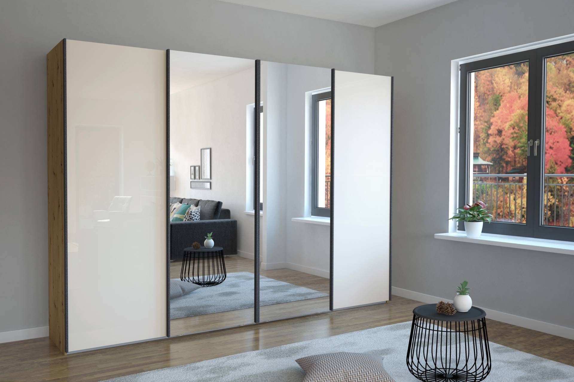 WIEMANN Schwebetürenschrank »Monaco«, hochwertige Glas- und Spiegelfront WIEMANN Schwebetürenschrank »Monaco«, hochwertige Glas- und Spiegelfront von WIEMANN