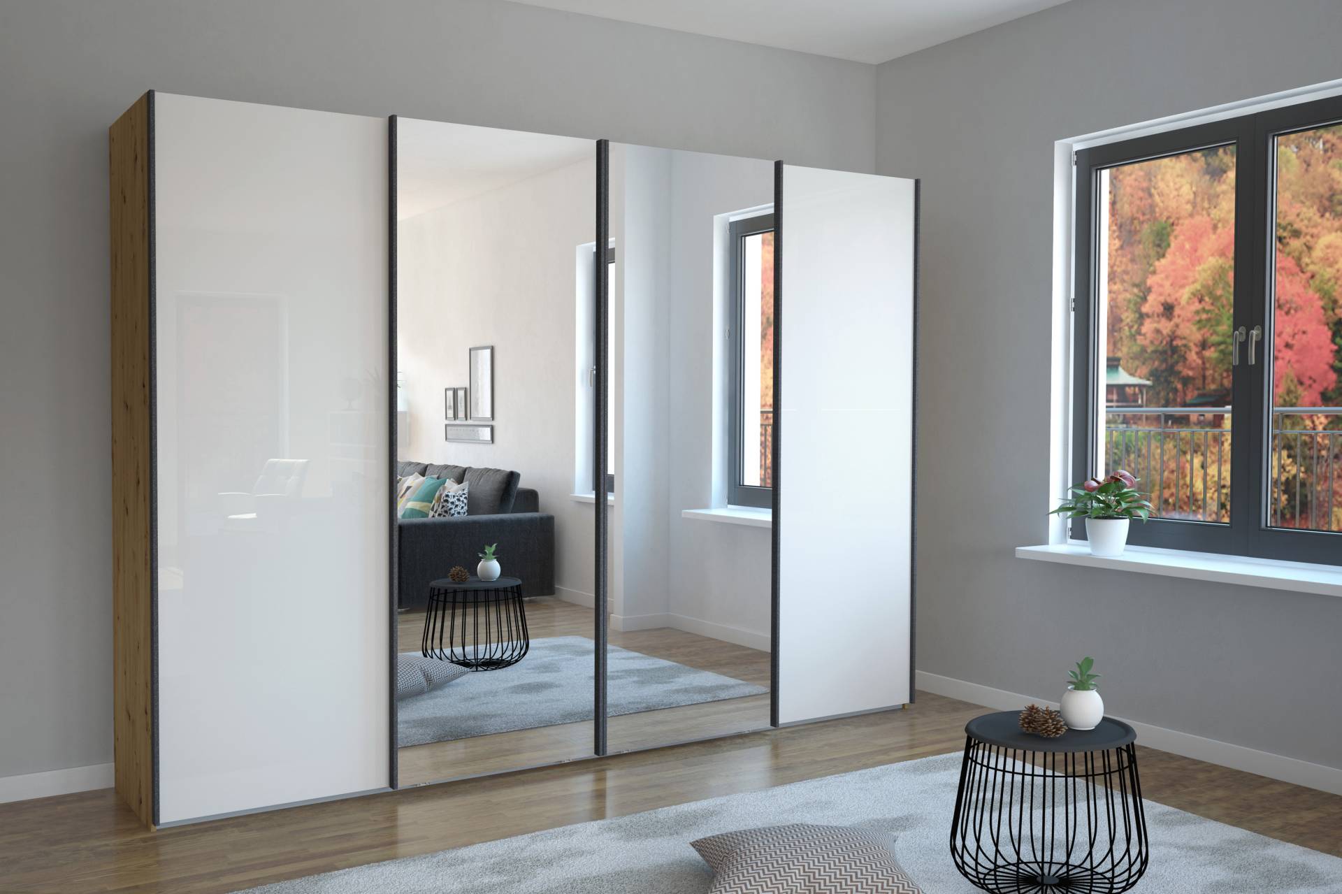 WIEMANN Schwebetürenschrank »Monaco«, hochwertige Glas- und Spiegelfront WIEMANN Schwebetürenschrank »Monaco«, hochwertige Glas- und Spiegelfront von WIEMANN