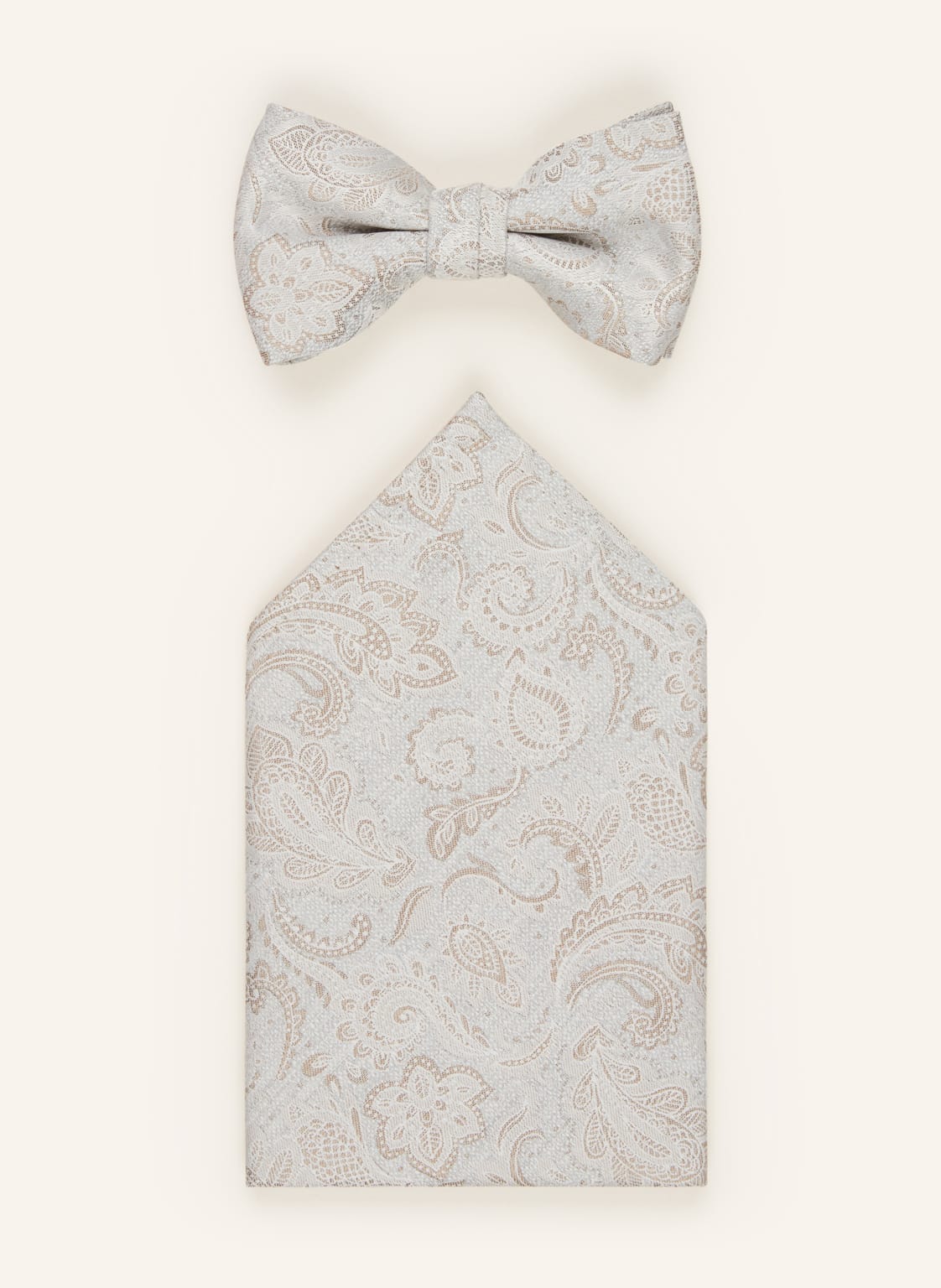 Wilvorst Set: Fliege Und Einstecktuch beige Wilvorst Set: Fliege Und Einstecktuch beige von WILVORST