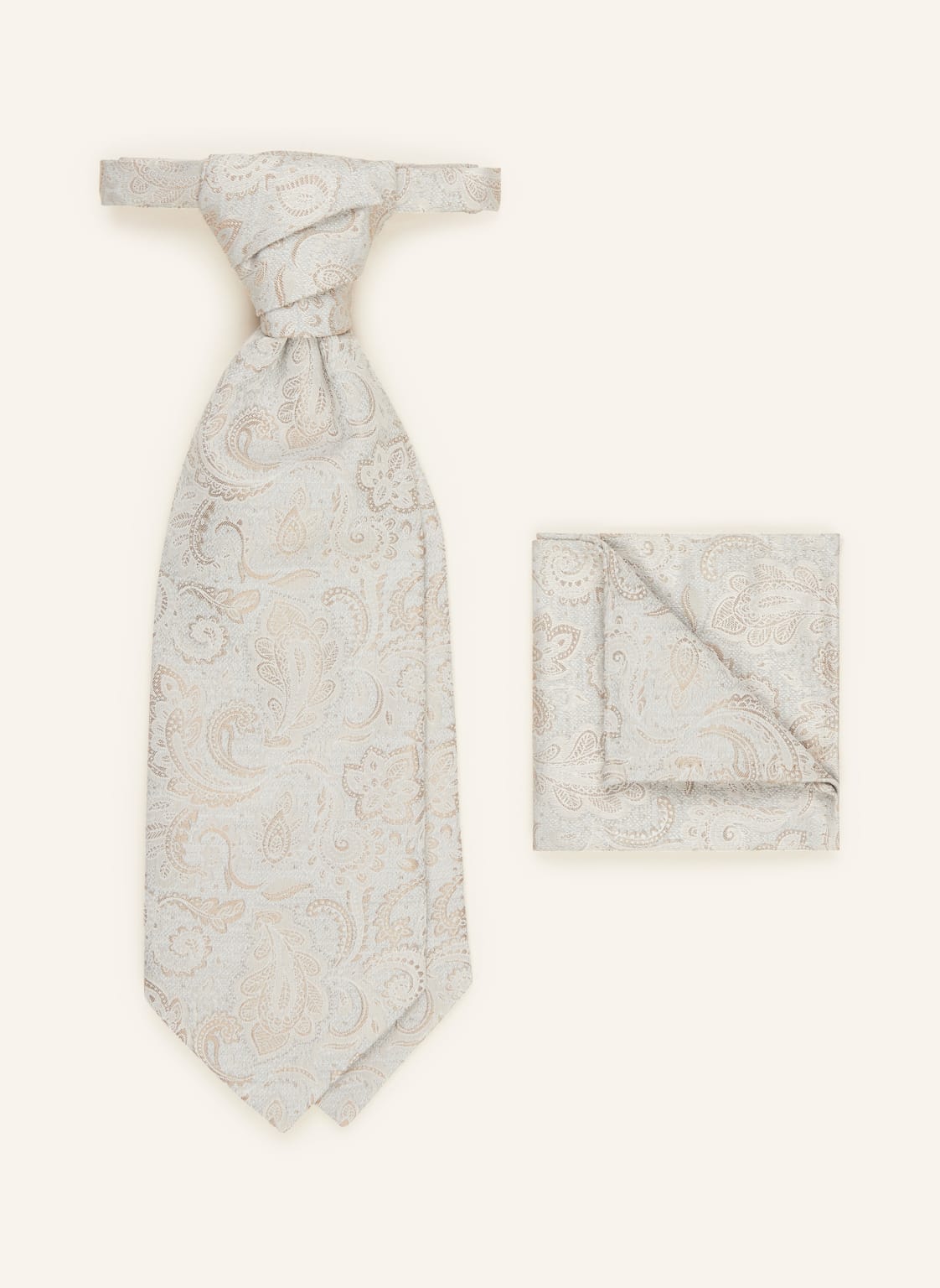 Wilvorst Set: Krawatte Und Einstecktuch beige Wilvorst Set: Krawatte Und Einstecktuch beige von WILVORST