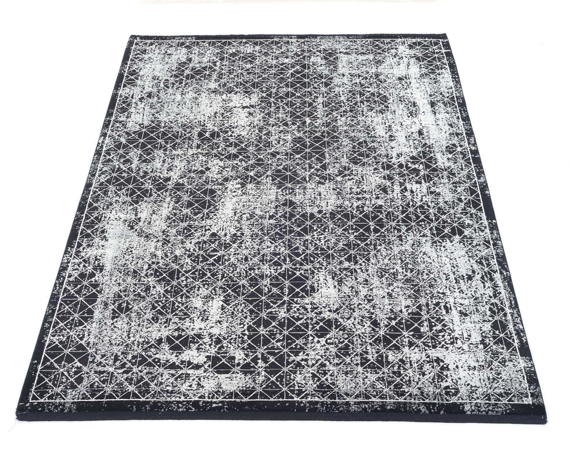 WK WOHNEN Teppich »BLACKLINE DIAMOND«, rechteckig, fein eingefasst, sowie speziell veredelt, besonders flache Struktur von WK WOHNEN