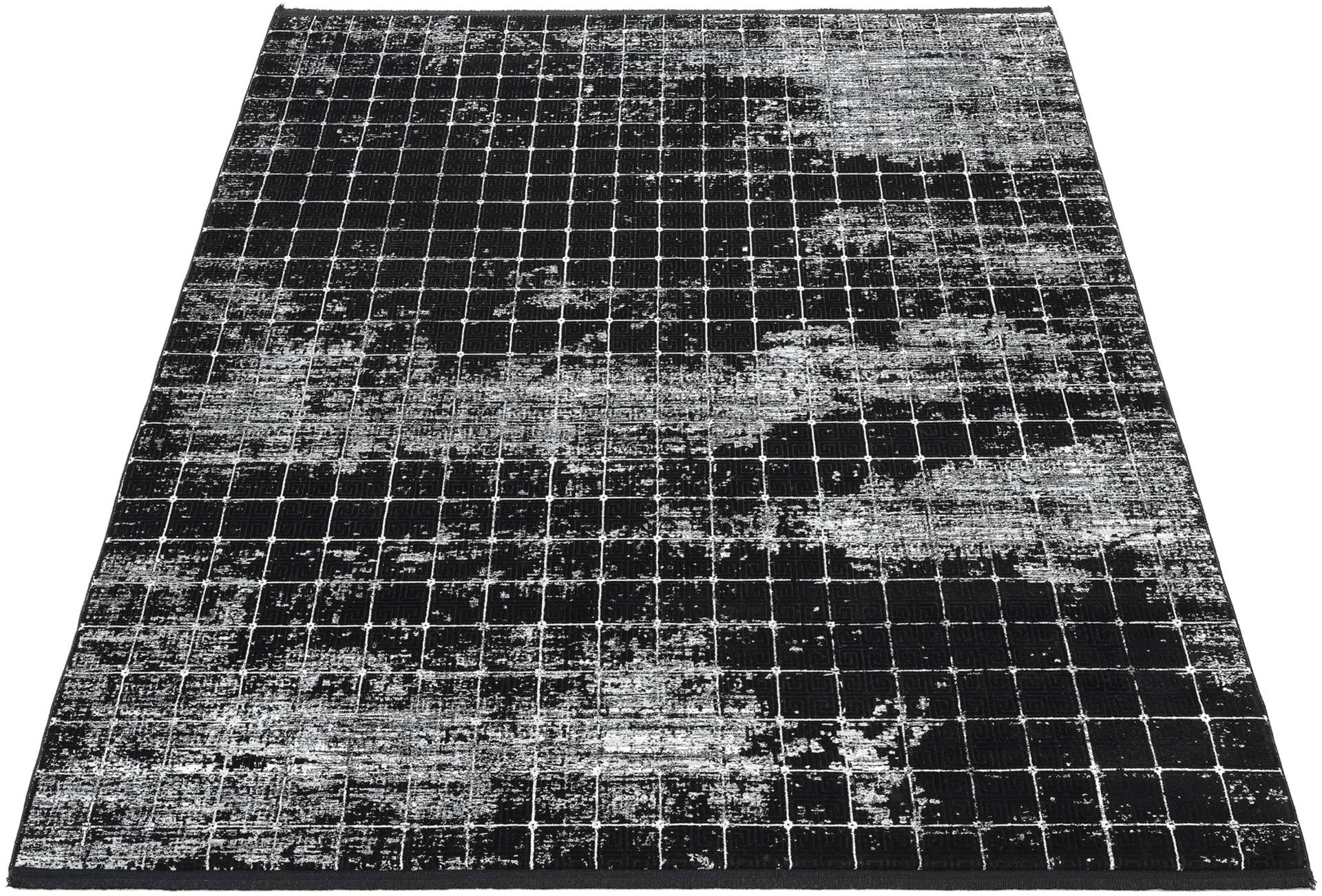 WK WOHNEN Teppich »BLACKLINE QUADRO«, rechteckig, fein eingefasst, sowie speziell veredelt, besonders flache Struktur von WK WOHNEN