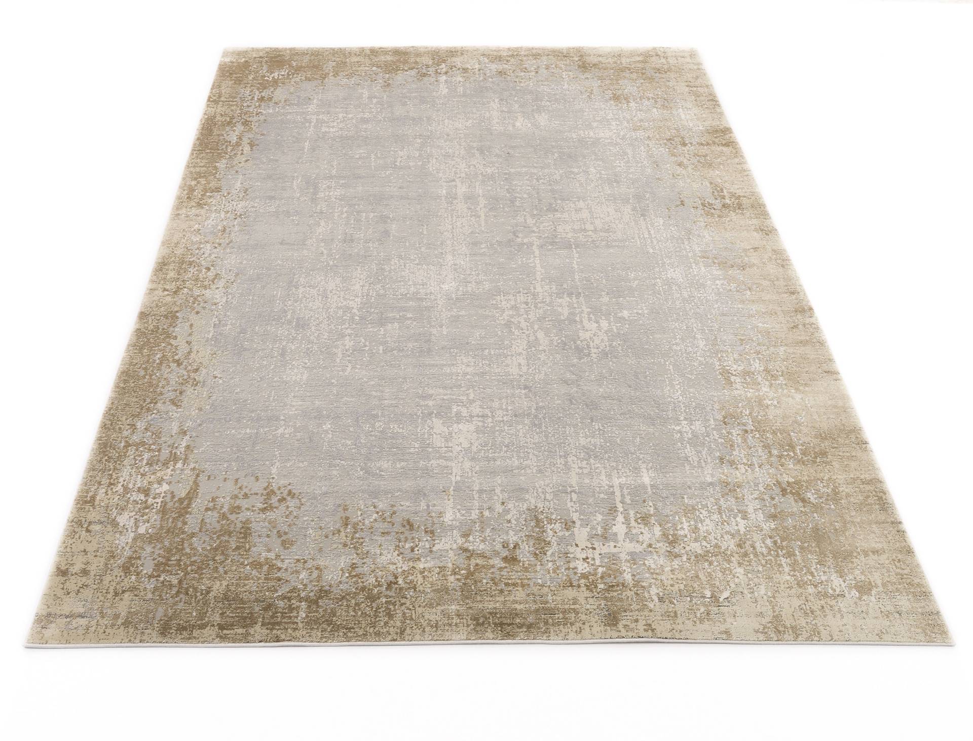 WK WOHNEN Teppich »BORDER«, rechteckig, hochwertiger Viskoseanteil, samtweiche Oberfläche mit 3 D Effekt von WK WOHNEN