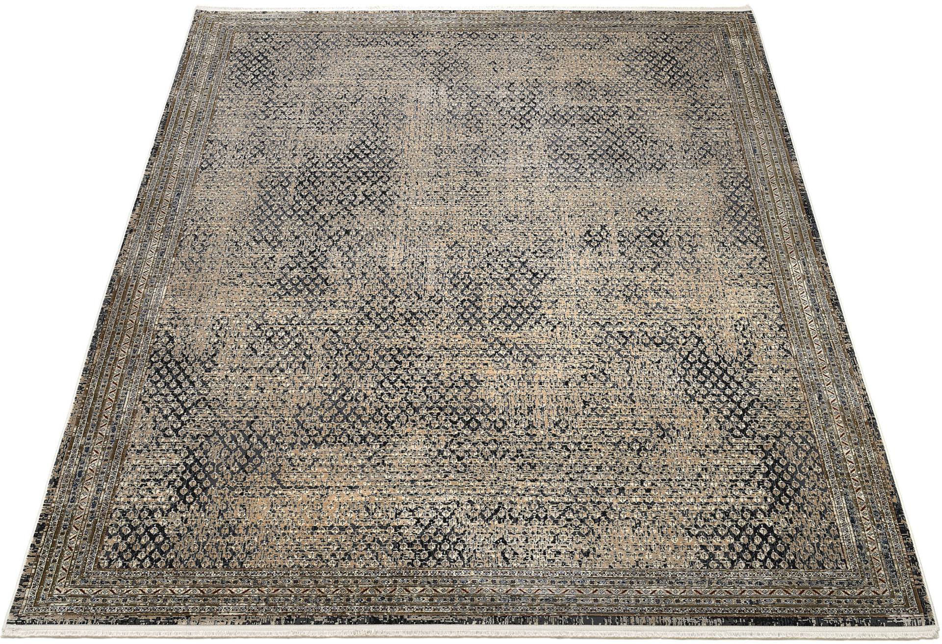 WK WOHNEN Teppich »POINTS«, rechteckig, hochwertiger Materialmix mit seidigem Glanz von WK WOHNEN