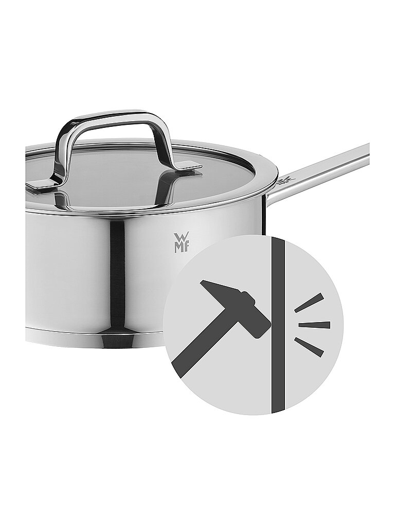 WMF Compact Cuisine Stielkasserolle mit Deckel 20cm Cromargan silber WMF Compact Cuisine Stielkasserolle mit Deckel 20cm Cromargan silber von WMF
