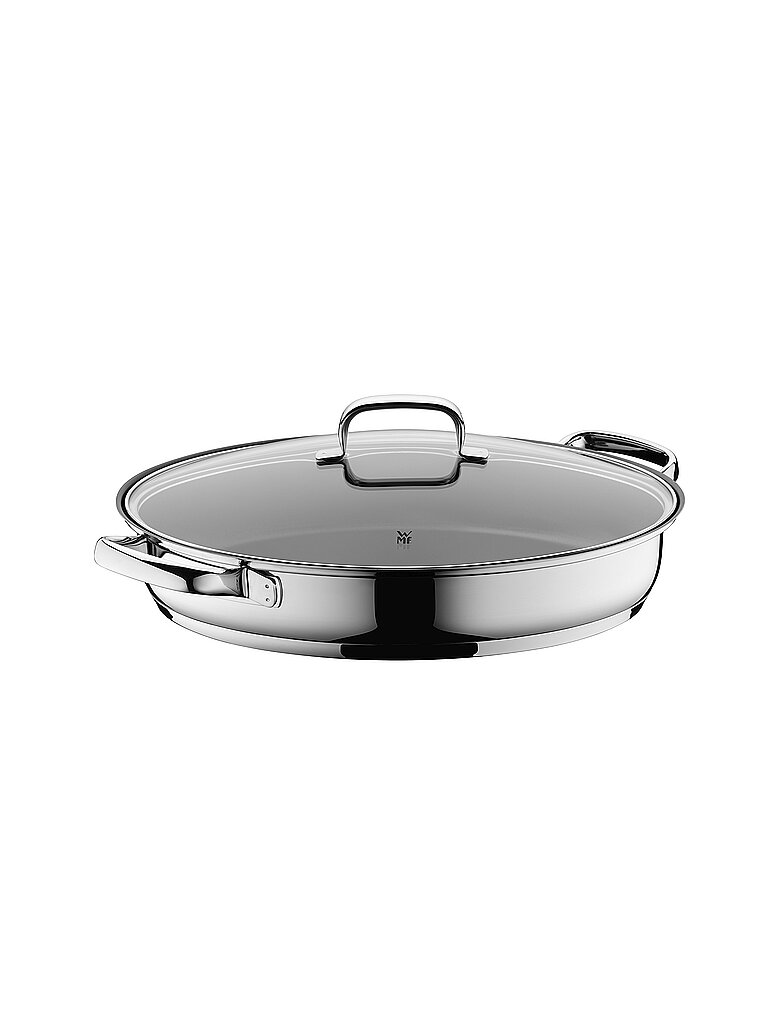 WMF Fischpfanne mit Glasdeckel 38x26cm silber WMF Fischpfanne mit Glasdeckel 38x26cm silber von WMF