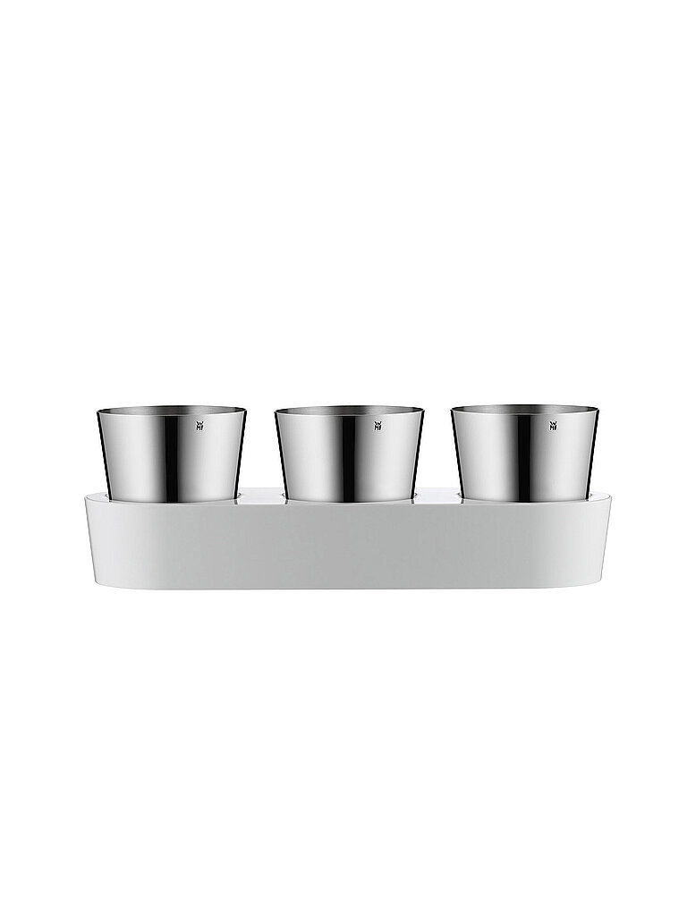 WMF Gourmet Indoor Kräutergarten Set 3-tlg Cromargan / Weiss silber von WMF