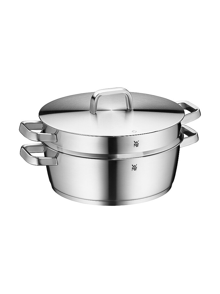 WMF Iconic Bräter mit Dampfgareinsatz 28cm Cromargan silber WMF Iconic Bräter mit Dampfgareinsatz 28cm Cromargan silber von WMF