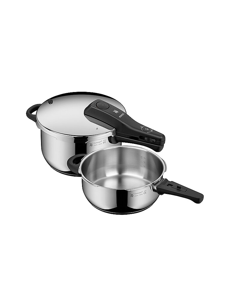 WMF Schnellkochtopf Set PERFECT 4,5l + 3l Cromargan silber WMF Schnellkochtopf Set PERFECT 4,5l + 3l Cromargan silber von WMF